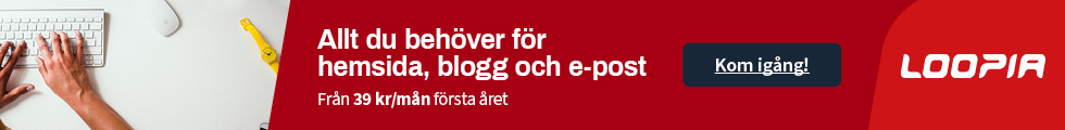 Loopia webbhotell hemsida
