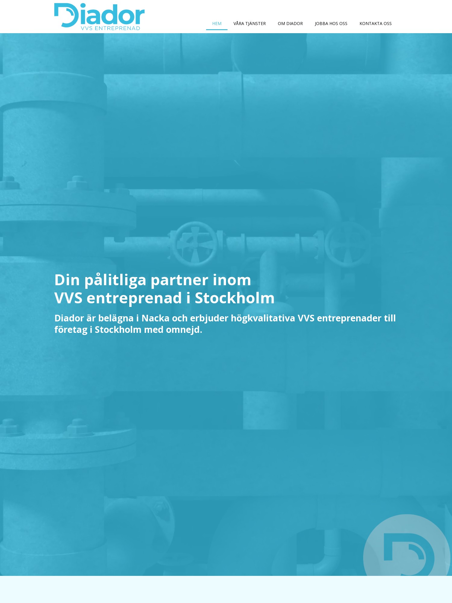 Diador.se – Din pålitliga partner inom VVS entreprenad i Stockholm