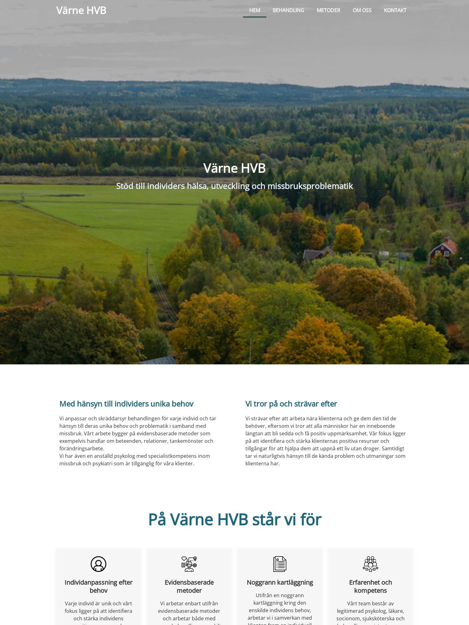 Värne HVB – Värne HVB Stöd till individers hälsa, utveckling och missbruksproblematik