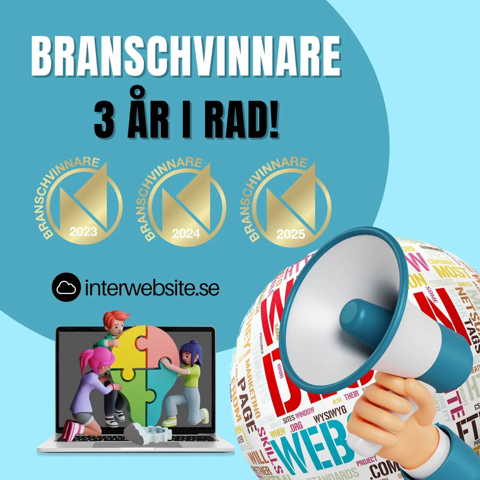 Branschvinnare 3 år i rad