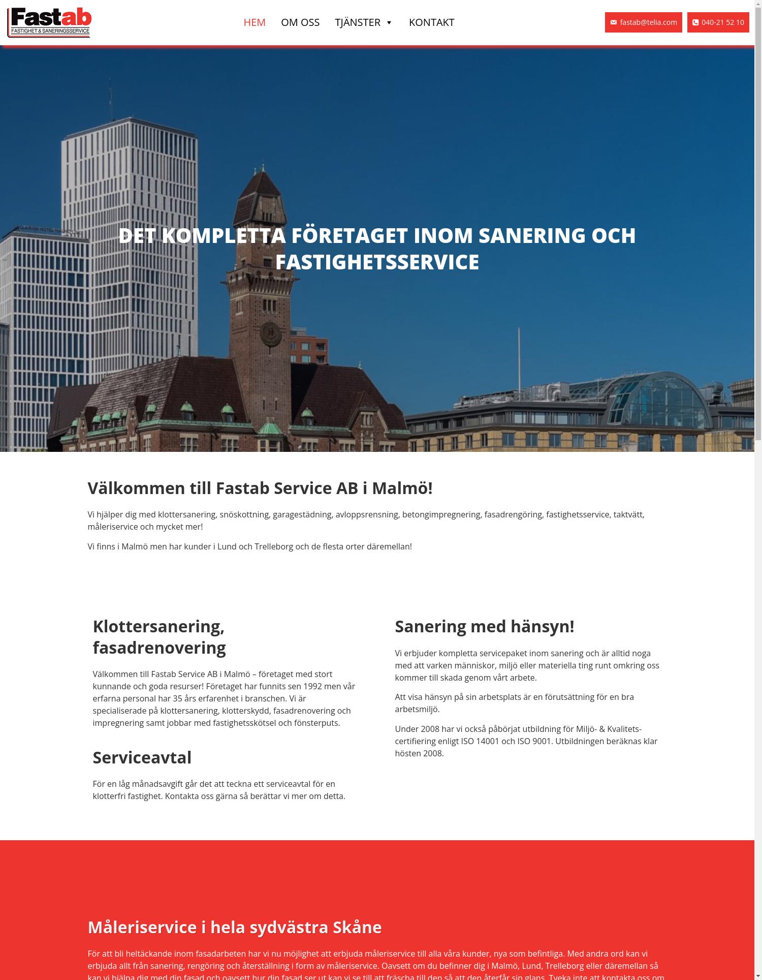 Hemsida vi skapat för