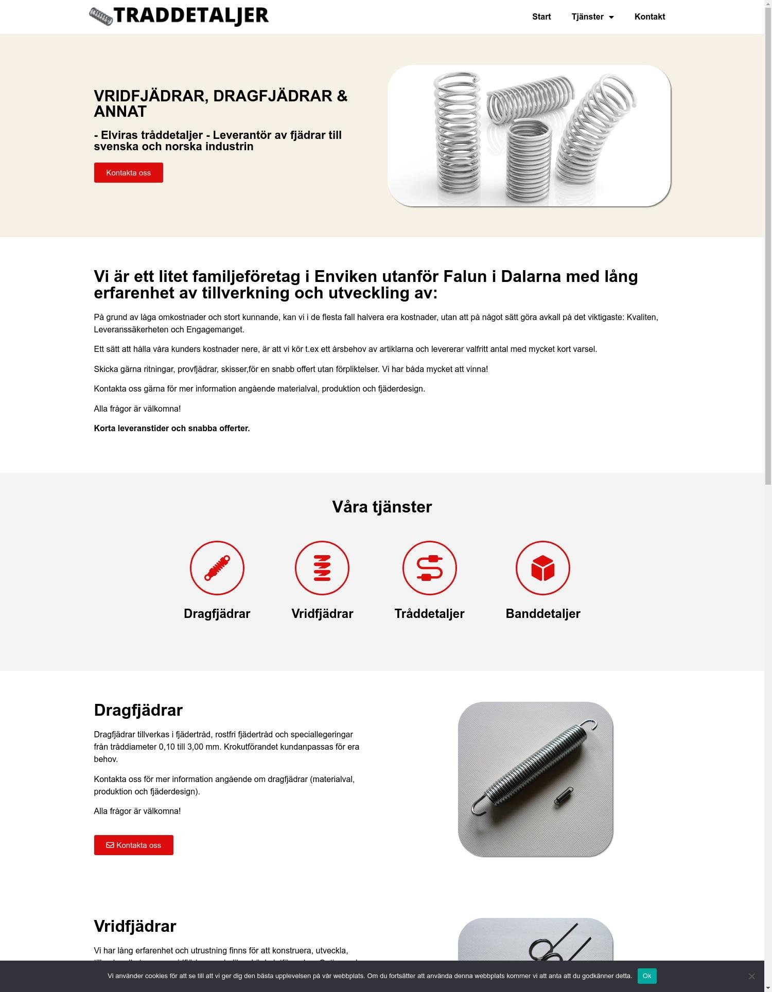 Hemsida vi skapat för